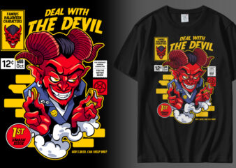 Deal with the Devil t shirt vector illustration