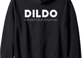 Dildo Newfoundland and Labrador Canada Funny City Zip Hoodie t shirt vector illustration