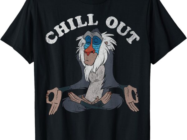 Disney lion king rafiki chill out meditation graphic t-shirt