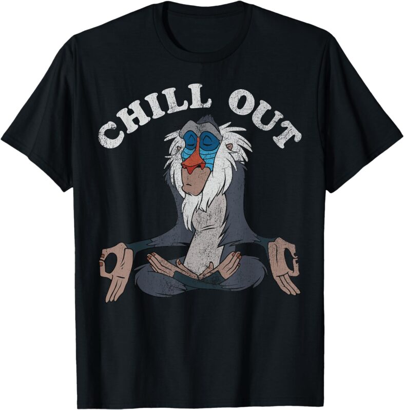 Disney Lion King Rafiki Chill Out Meditation Graphic T-Shirt