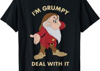 Disney Snow White I’m Grumpy Deal With It Portrait T-Shirt