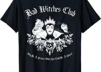 Disney Villains Bad Witches Club Group Shot Vintage T-Shirt