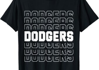 Dodgers Name Retro Vintage Apparel Gift Dodgers Lover T-Shirt