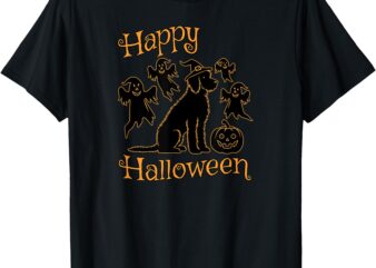 Doodle Silhouette Happy Halloween T-Shirt