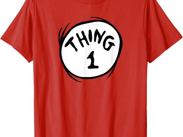 Dr. seuss thing 1 emblem t-shirt