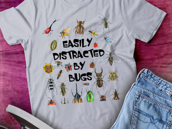 Easily distracted by bugs funny entomologist insect bug lts-d vector clipart