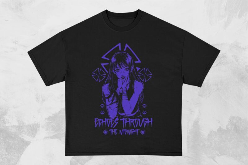 Anime Gothic T-shirt Design Bundle