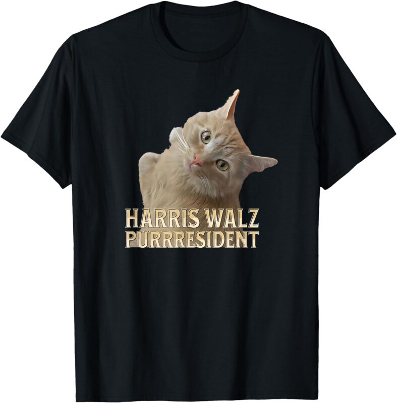 Elect Harris Walz 2024 President Purrresident Vote T-Shirt