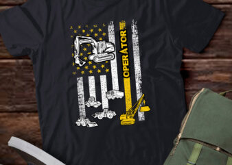 Excavator Operator American Flag Patriotic Excavator Gift lts-d