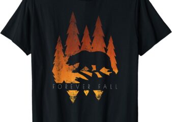 Fall – Autumn – Bear in Trees – Fall Color – Stylish T-Shirt