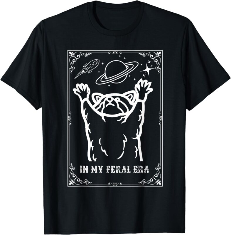 Feral Era Raccoon Tee – Cosmic Adventure Design T-Shirt