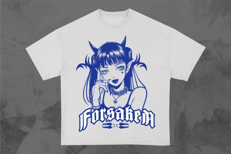 Anime Gothic T-shirt Design Bundle