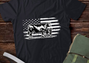 Funny American USA Flag Cow Farming Cow Lover Gifts lts-d