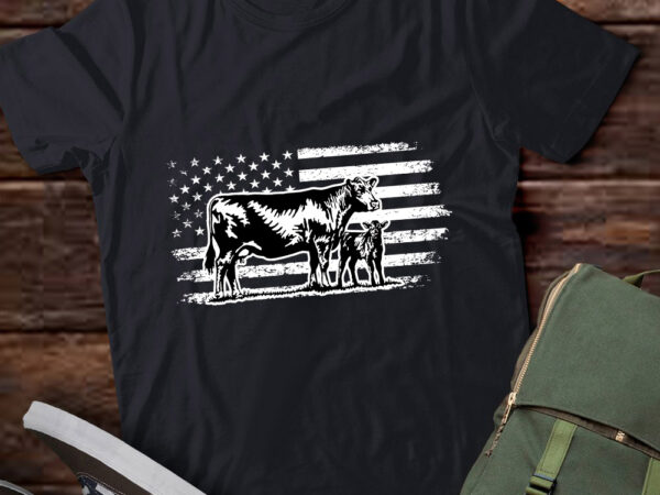 Funny american usa flag cow farming cow lover gifts lts-d t shirt graphic design