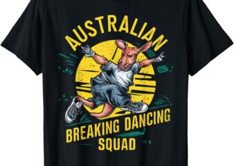 Funny Australian Break Dancing Squad Kangaroo T-Shirt