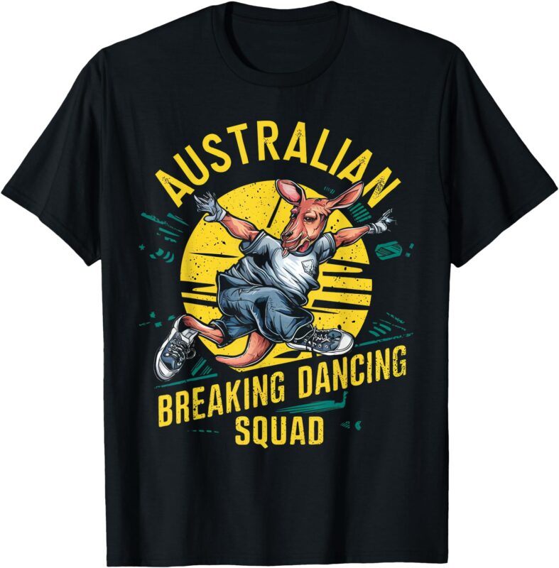 Funny Australian Break Dancing Squad Kangaroo T-Shirt