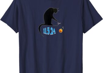 Funny Cat Swatting Orange off Table on Election Day T-Shirt