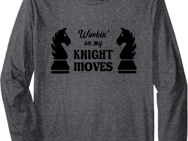 Funny chess shirt design – perfect gift for chess players long sleeve t-shirt