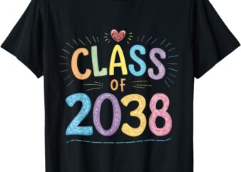 Funny Class of 2038 grow with me Shirts First Day of School T-Shirt