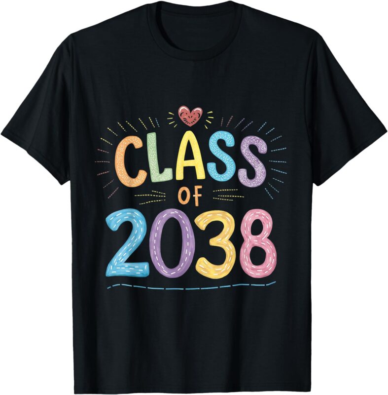 Funny Class of 2038 grow with me Shirts First Day of School T-Shirt