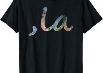 Funny Comma La , La retro Tie Dye Men Women Boys Girls T-Shirt