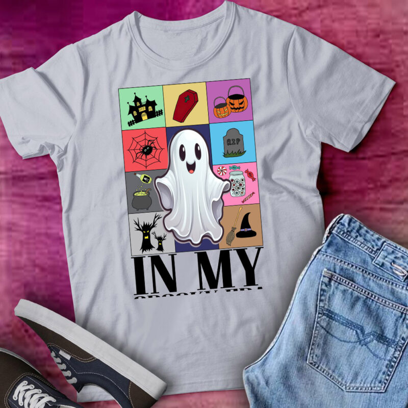 Funny Ghost Retro Halloween T-shirt ltsp