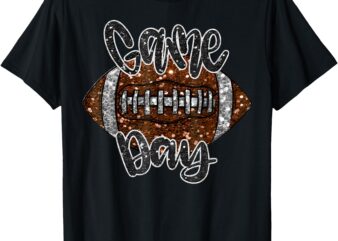 Game Day Football Bling Bling Football Lover Fall Autumn T-Shirt