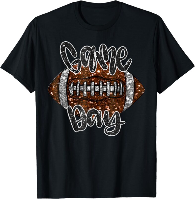 Game Day Football Bling Bling Football Lover Fall Autumn T-Shirt