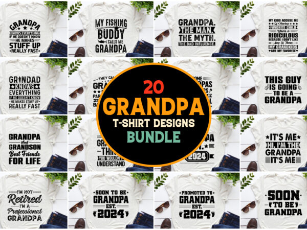 Grandpa t-shirt design bundle