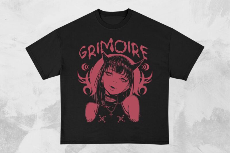 Anime Gothic T-shirt Design Bundle