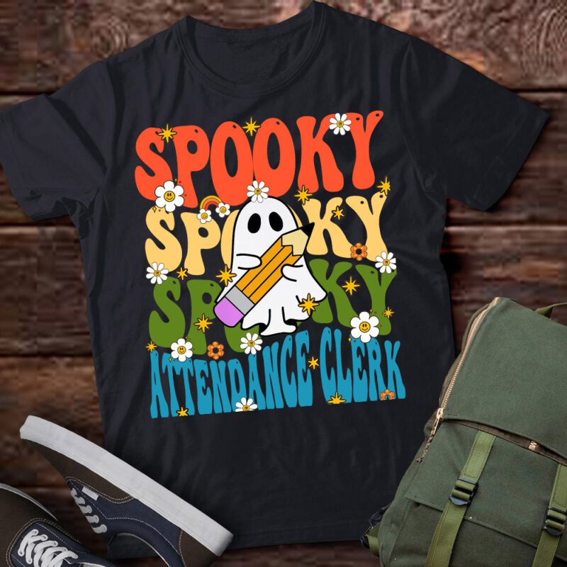 Groovy Attendance Clerk Funny Halloween Costume Secretary T-Shirt ltsp