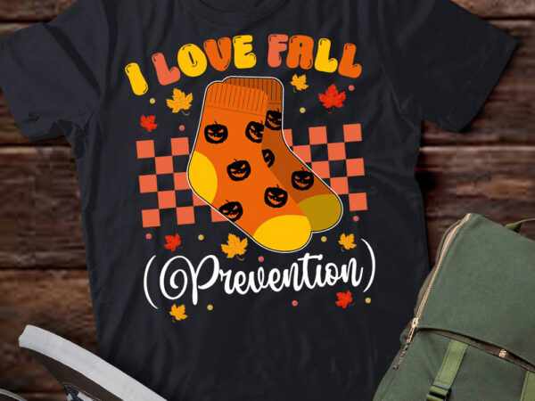 Groovy retro i love fall prevention fall physical therapy t-shirt ltsp