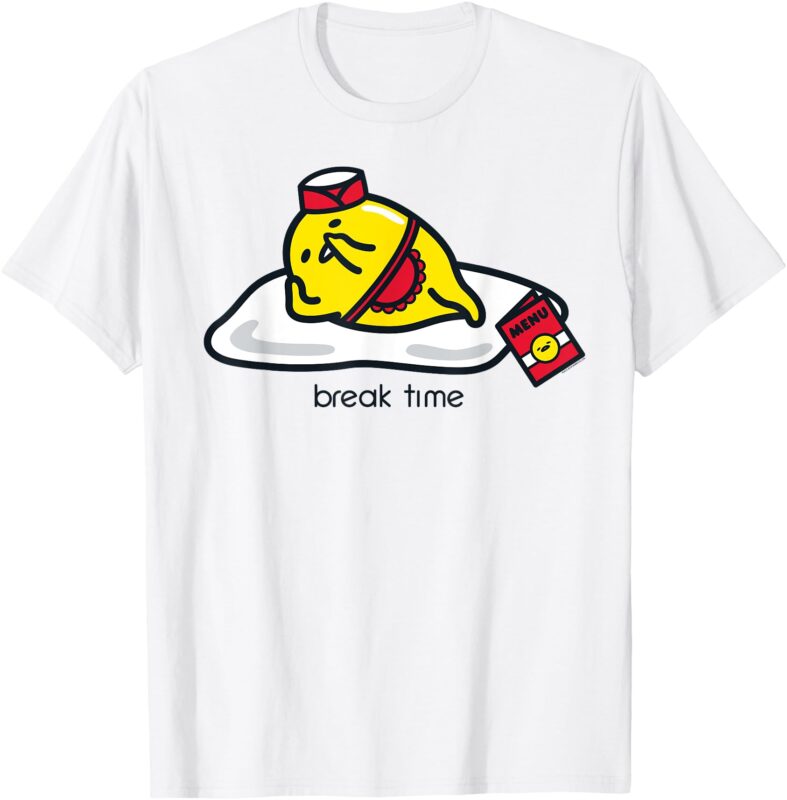 Gudetama the Lazy Egg Diner Server Break Time Tee Shirt T-Shirt