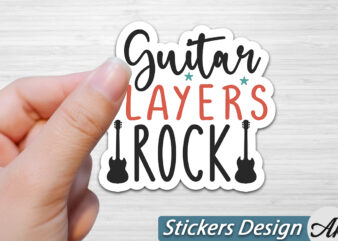 Guitar players rock Stickers