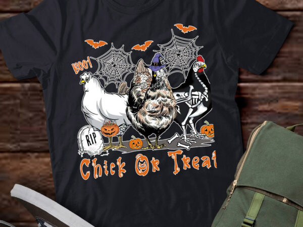 Halloween chicken pumpkin chick or treat spooky season t-shirt ltsp