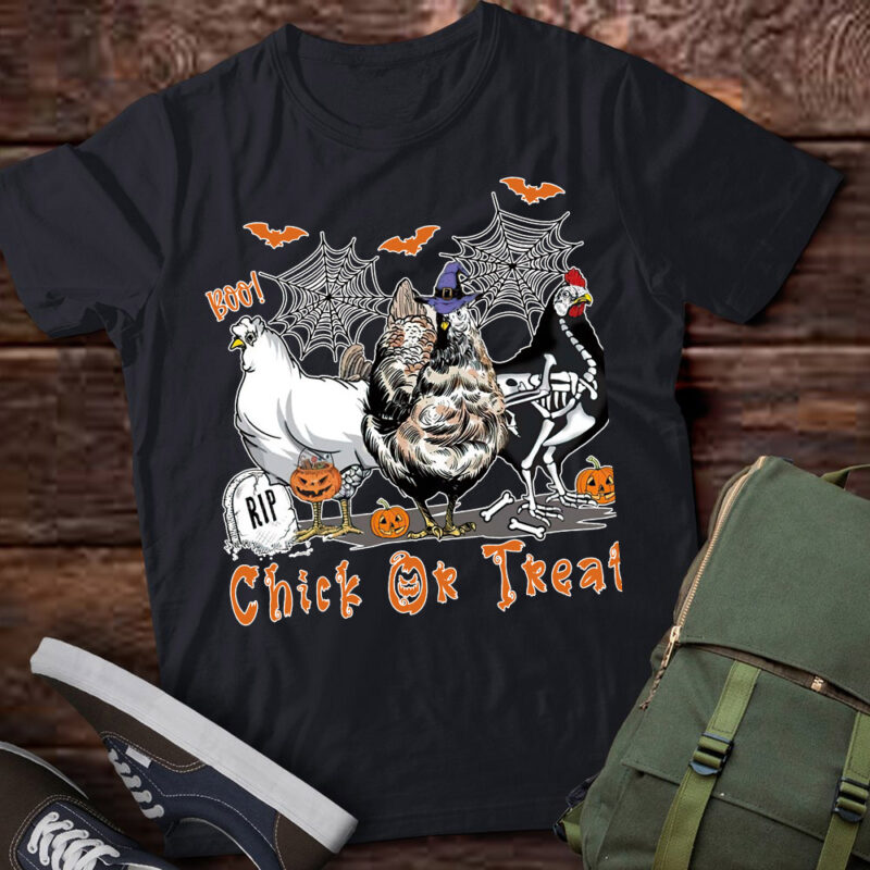 Halloween Chicken Pumpkin Chick Or Treat Spooky Season T-Shirt ltsp