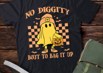 Halloween Ghost No Diggity Bout to Bag it Up Toddler Kids T-Shirt ltsp