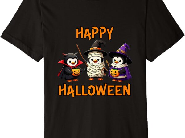 Halloween penguins trio premium t-shirt