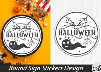 Halloween round sign