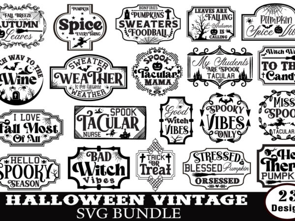 Vintage halloween t-shirt bundle vintage halloween svg bundle