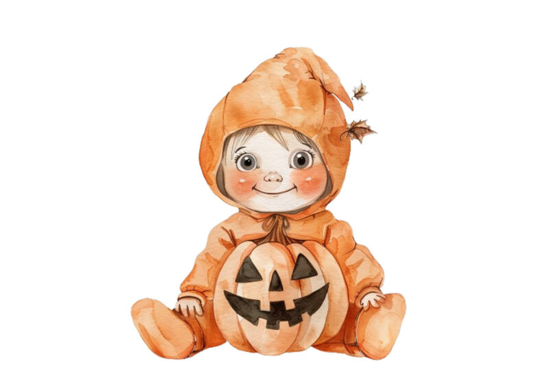 Halloween cute baby cartoon clipart