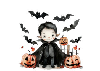 Halloween cute vampire