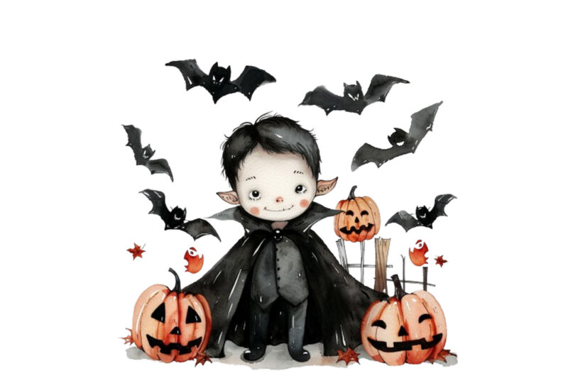 Halloween cute vampire