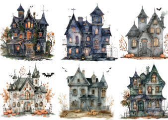 Halloween house graphic t shirt