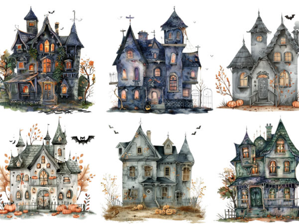 Halloween house graphic t shirt