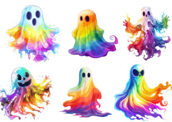 Halloween rainbow Funny Ghost