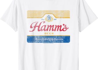 Hamm’s Vintage Faded Color Beer Label T-Shirt