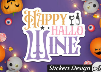 Happy hallo wine Stickers