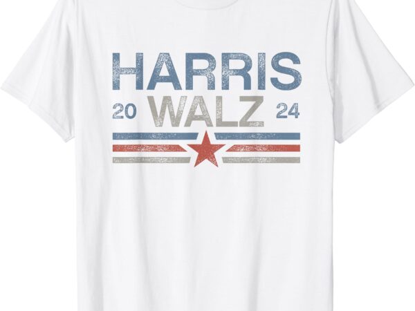 Harris tim walz 2024 aged stripes kamala harris waltz 2024 t-shirt