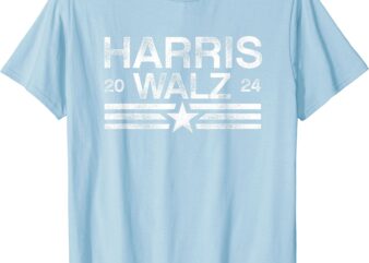 Harris Tim Walz 2024 Stripes Kamala Harris Walz 2024 T-Shirt